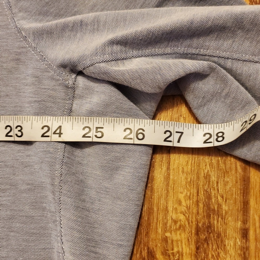 Lululemon Shirt Men 3XL Blue Commission Button Down Long Sleeve Stretch - Picture 4 of 5